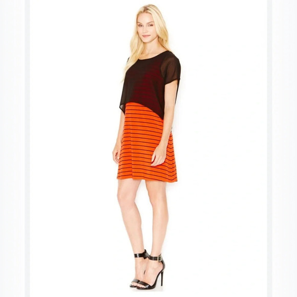Kensie Dresses & Skirts - NWT Mini Red, Black Stripes Y2K Style Kensie Dress Small